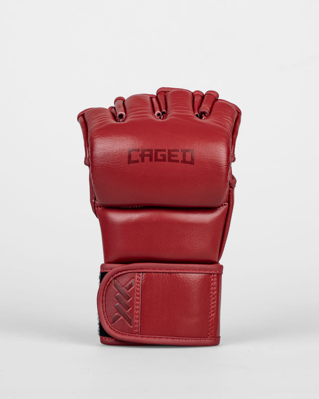 Caged MMA-Handschuhe 'X' Series – Bordeaux Rot