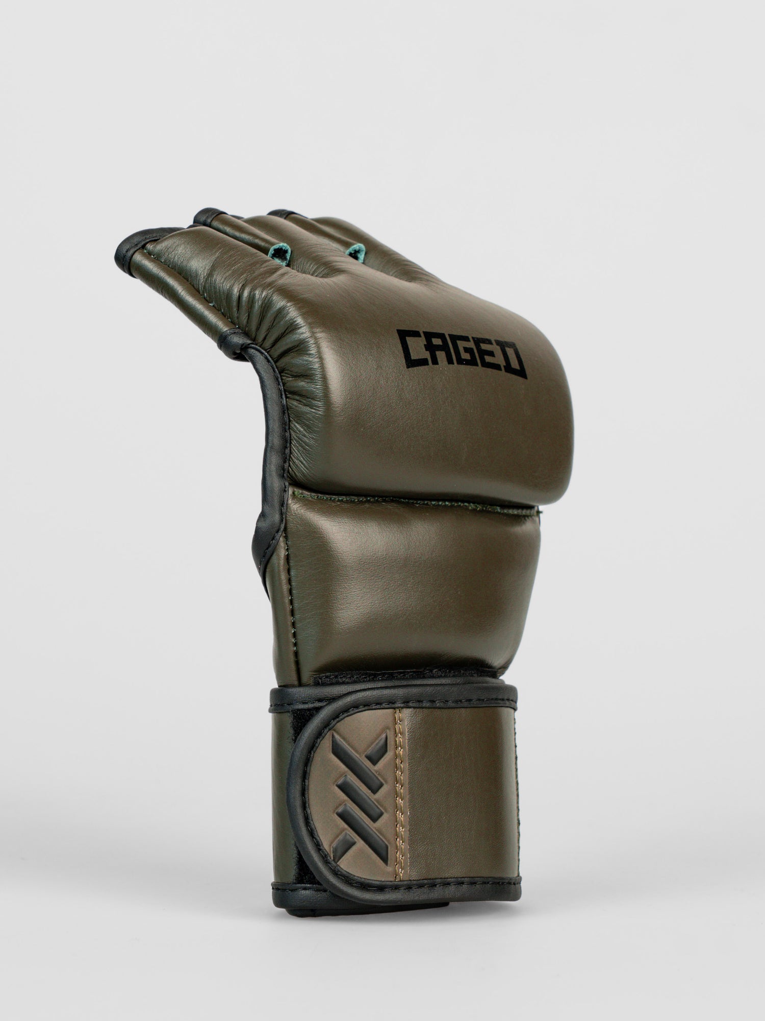 Caged MMA-Handschuhe 'X' Series – Khaki Grün/Schwarz