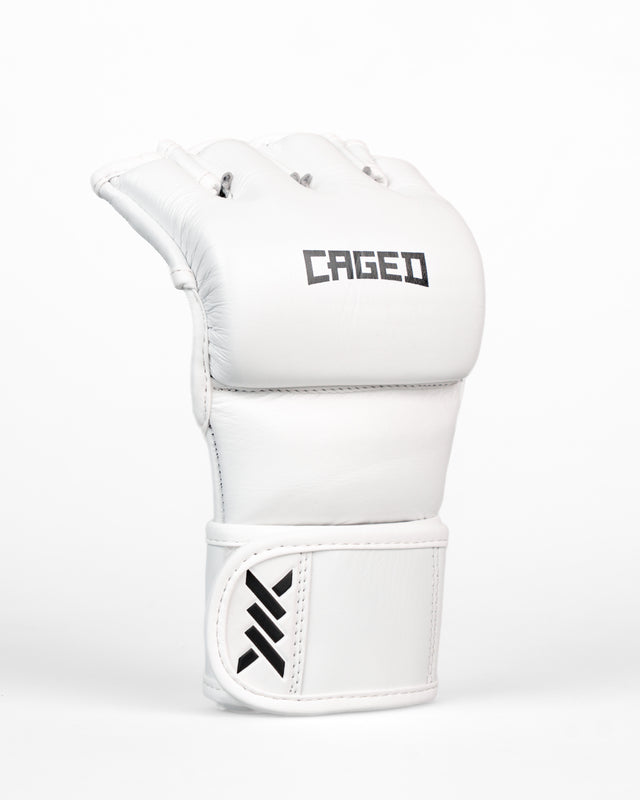Caged MMA-handsker 'X' Series - Hvid/Sort