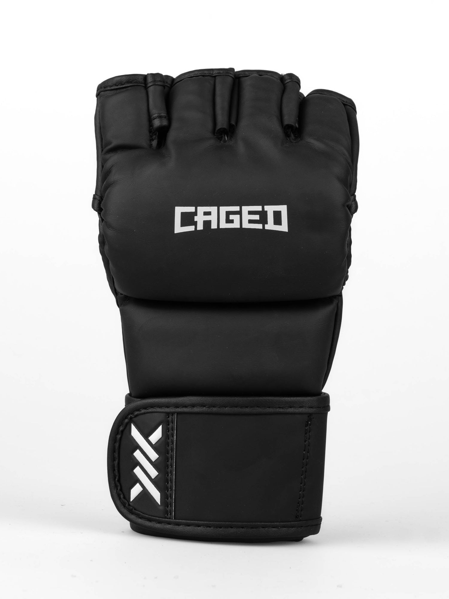MMA rukavice Caged Shadow – Mat černá/bílá