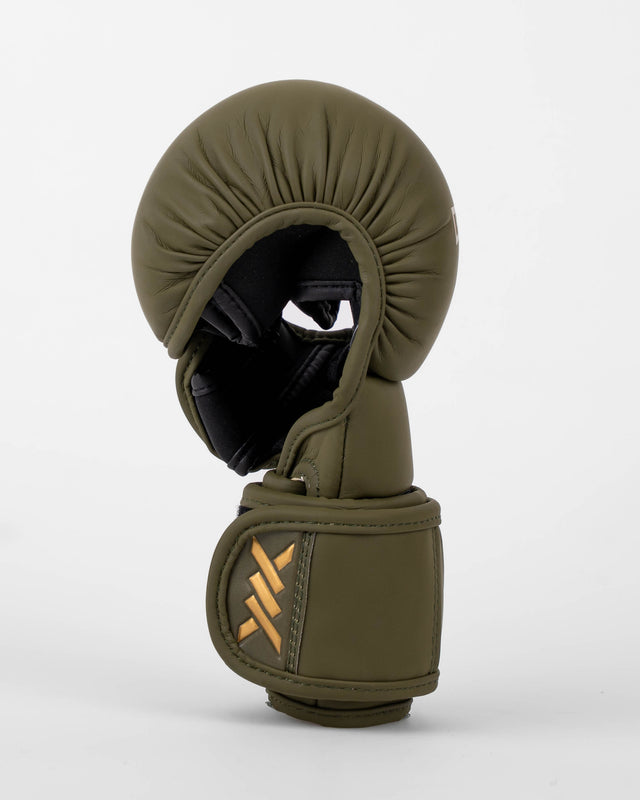 Luvas de sparring MMA Caged Shadow – Caqui/Ouro