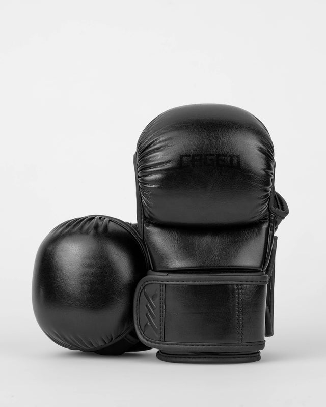 Mănuși MMA de sparring Caged Shadow – Negru/Negru