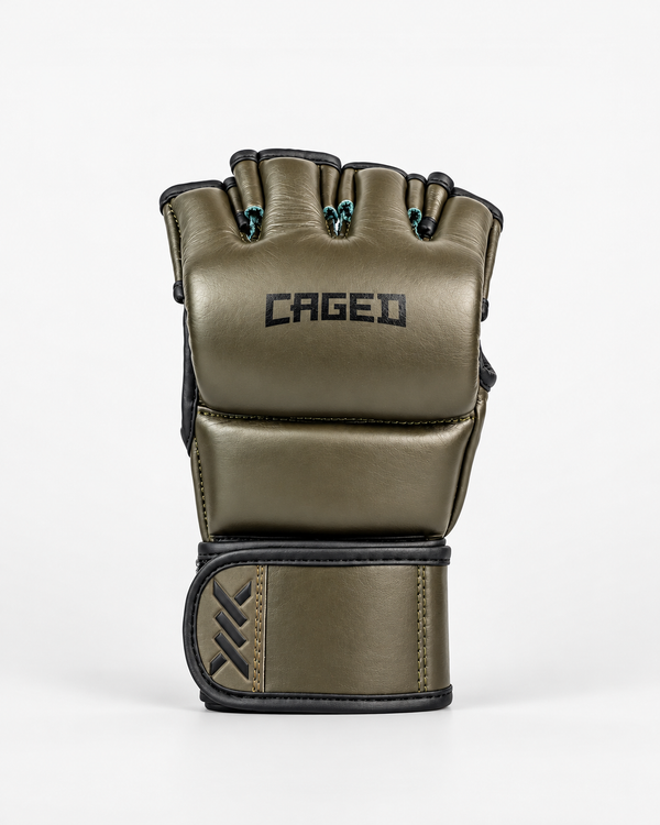 Caged MMA-handsker 'X' Series - Khaki Grøn/Sort