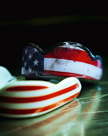 Damage Control Mouthguard High Impact Series USA Flag – Red/White/Blue
