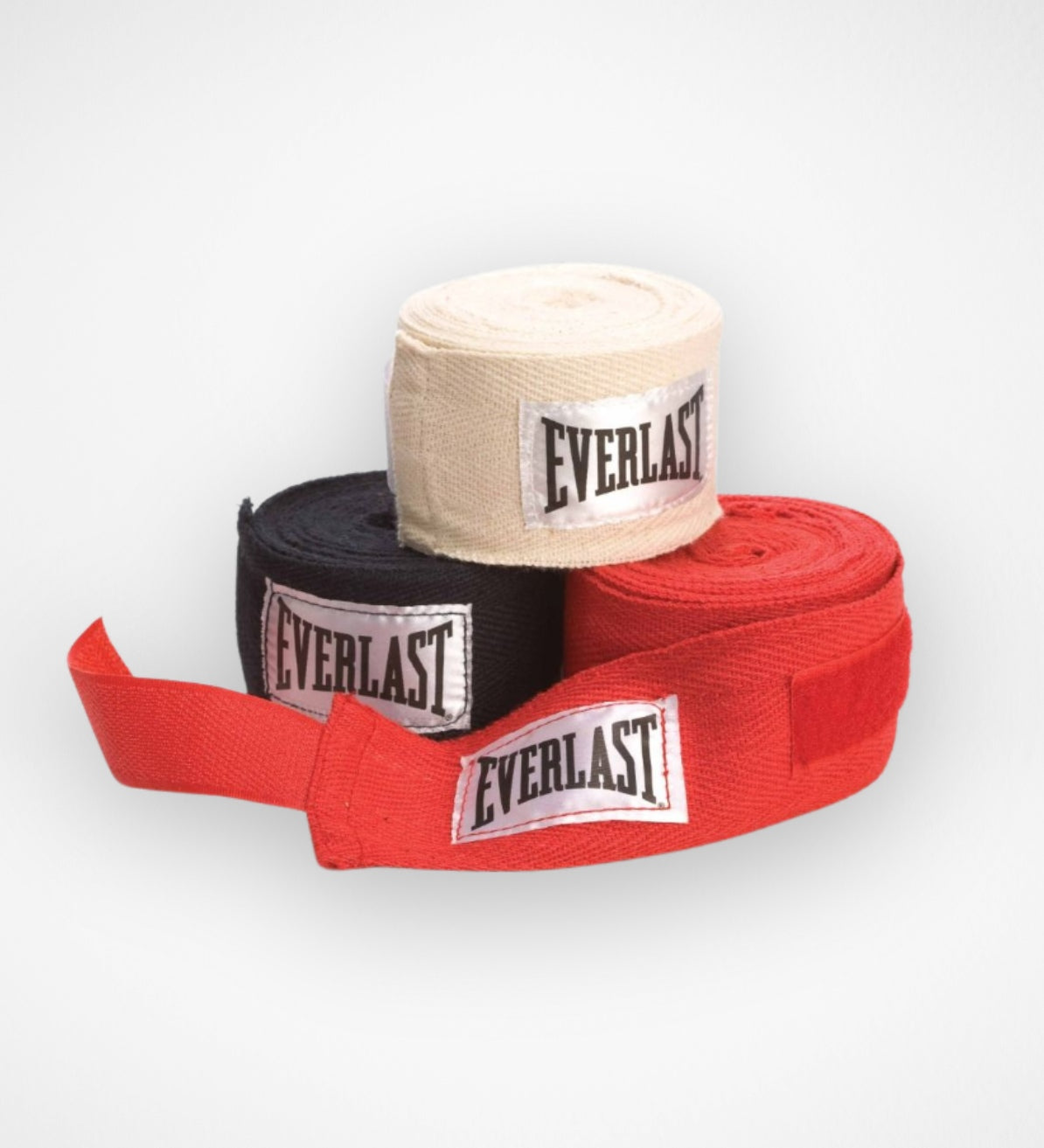 Bandes de boxe Everlast Core 3Pack – Noir/Blanc/Rouge