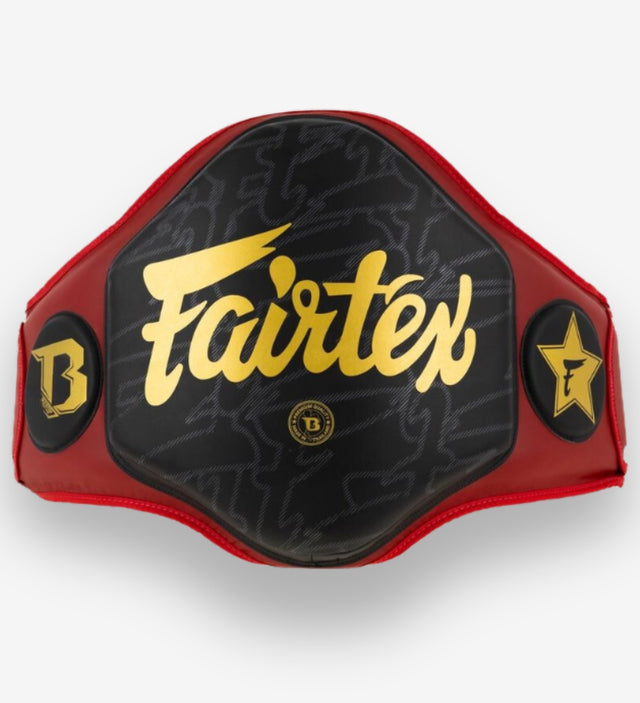 Chrániče břicha Fairtex FXB – Červená/Černá/Zlatá