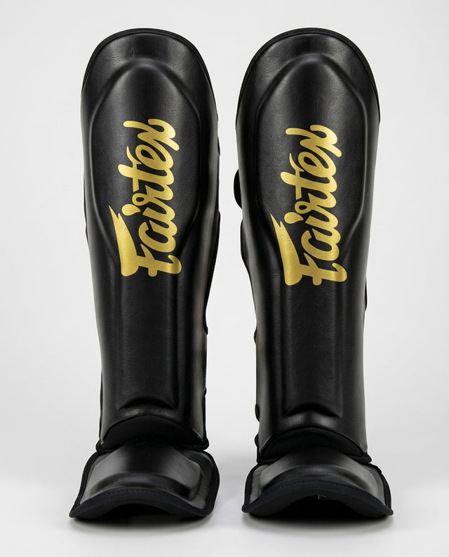 Ochraniacze na piszczele Fairtex FXB – Czarne/Złote