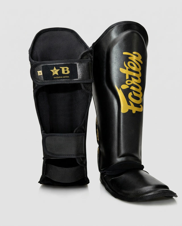 Ochraniacze na piszczele Fairtex FXB – Czarne/Złote