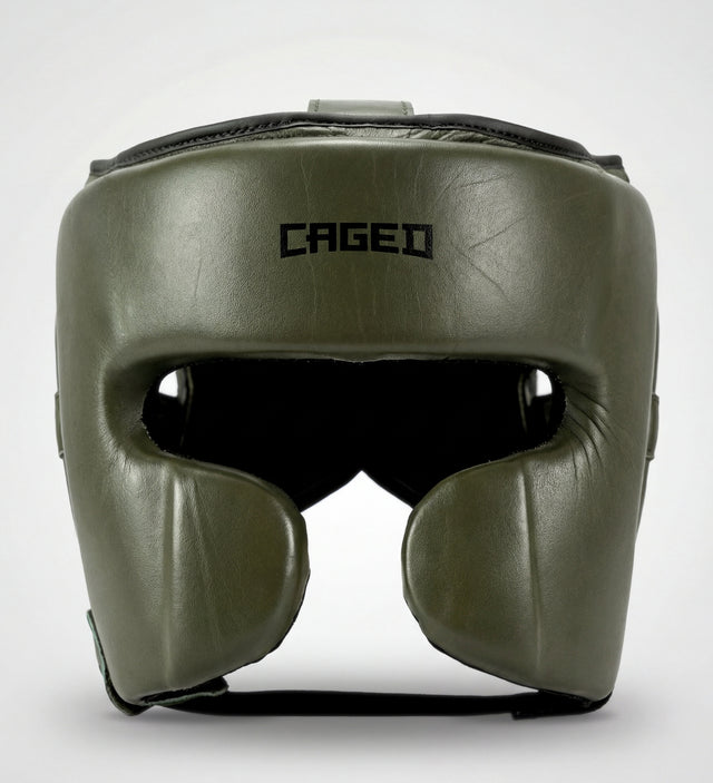 Casco de boxeo Caged 'X' Series – Caqui Verde