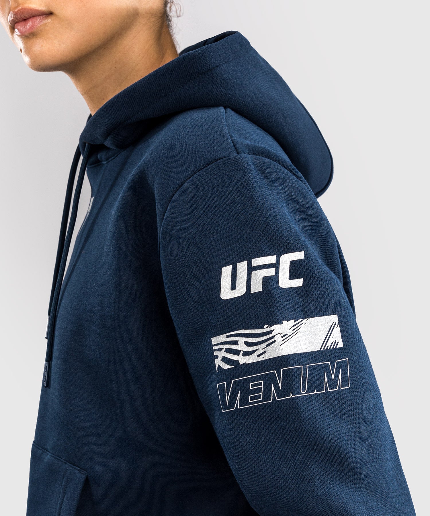 Venum UFC Hoodie für Damen Fusion Fight Week – Marineblau