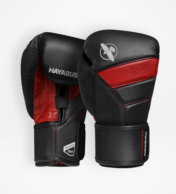 Rękawice bokserskie Hayabusa T3 – Czarne/Czerwone