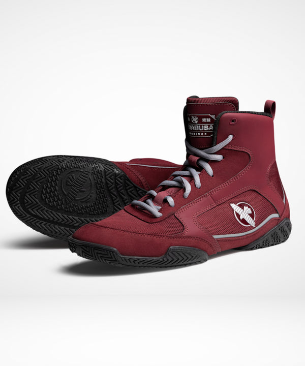 Buty bokserskie Hayabusa Pro – Bordowy/Szary