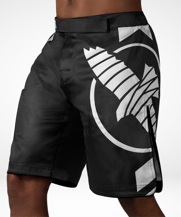 Shorts de MMA Hayabusa Icon Lang – Noir/Blanc