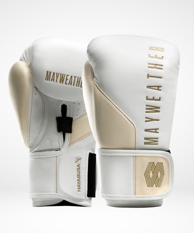 Boxerské rukavice Hayabusa x Mayweather Champ – Bílé/Zlaté