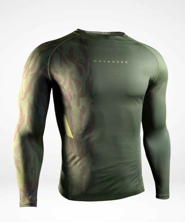 Rashguard Hayabusa Apex Mangas Compridas – Verde Tático