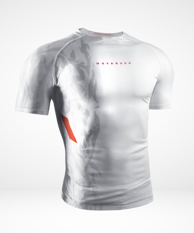 Rashguard Hayabusa Apex Manches courtes – Blanc cassé