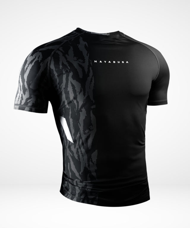 Rashguard Hayabusa Apex Manga Corta – Negro Carbón