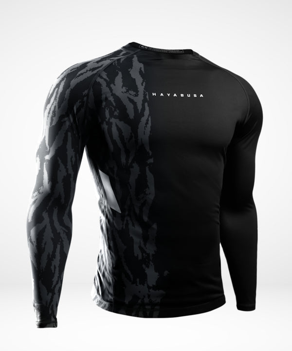 Rashguard Hayabusa Apex Manga Comprida – Preto Carbono