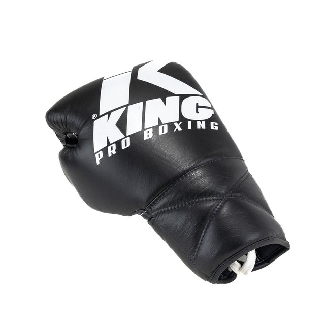King Pro Boxing Boxhandschuhe XK mit Schnürverschluss – Schwarz/Weiß