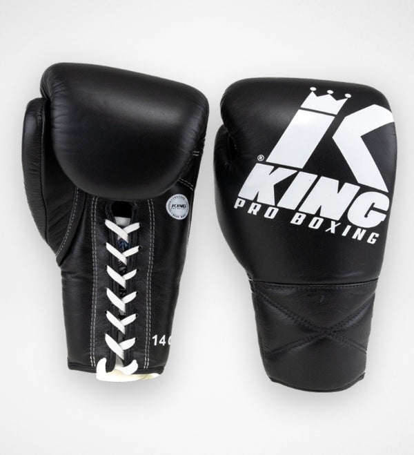 King Pro Boxing Boxningshandskar XK med snörslutsning – Svart/Vit