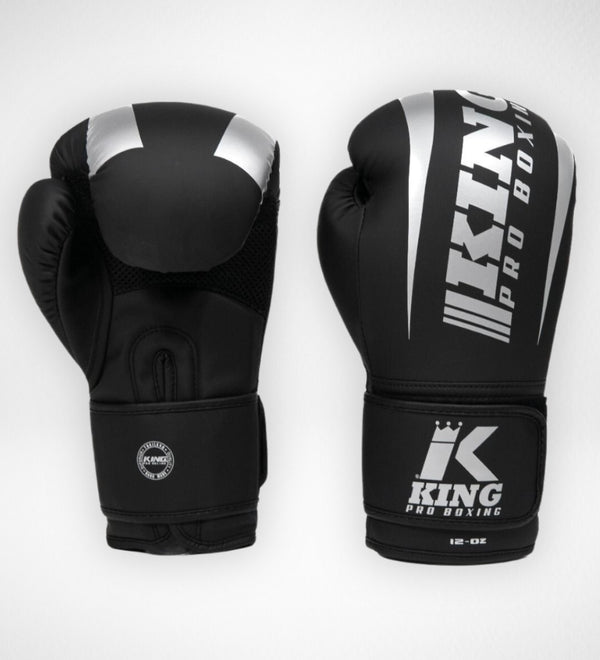 Guantes de boxeo King Pro Boxing Revo – Negro/Plata