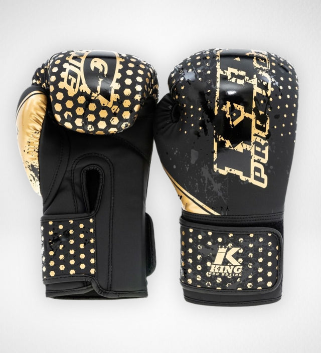 Mănuși de box King Pro Boxing Hexagon Copii – Negru/Aur