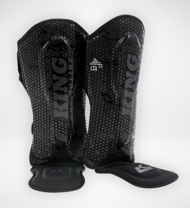 King Pro Boxing Benskydd Hexagon Barn – Svart/Svart