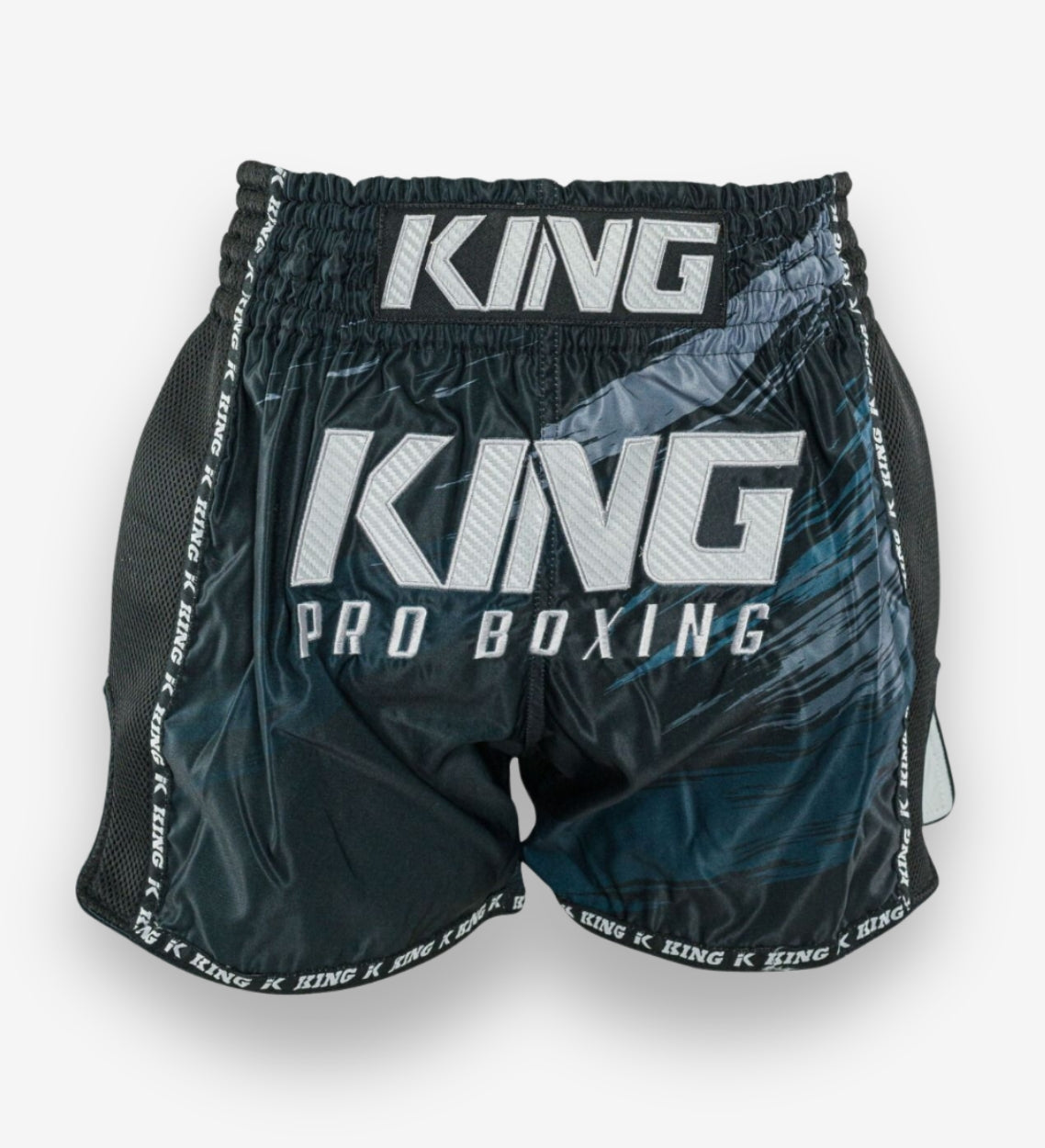 King Pro Boxing Kickboxing shorts Storm – Sort/Grå