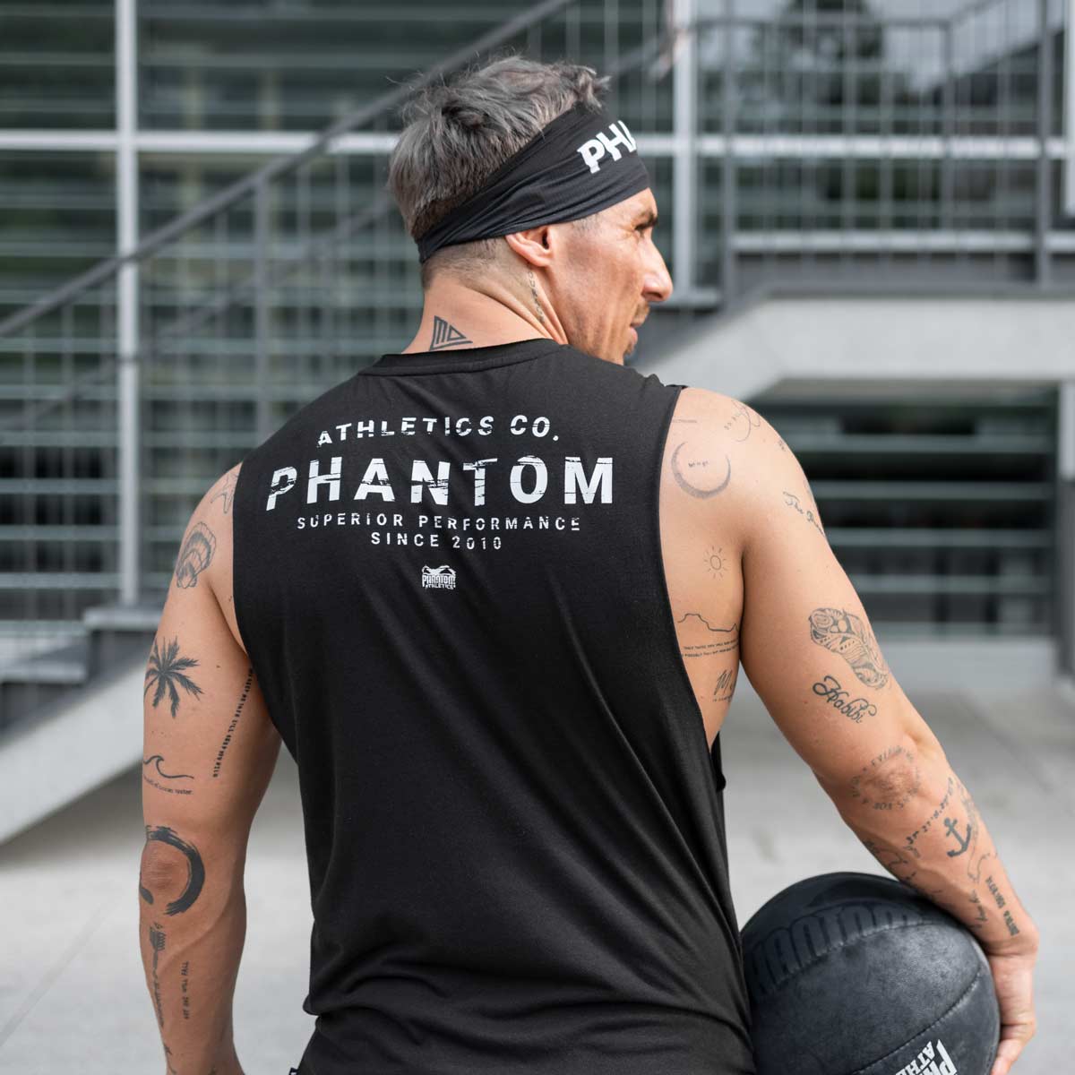 Cinta para la cabeza Phantom Athletics Zero - Negro/Blanco