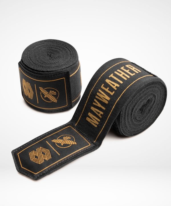Bandes de boxe Hayabusa x Mayweather Stretch – Noir/Or