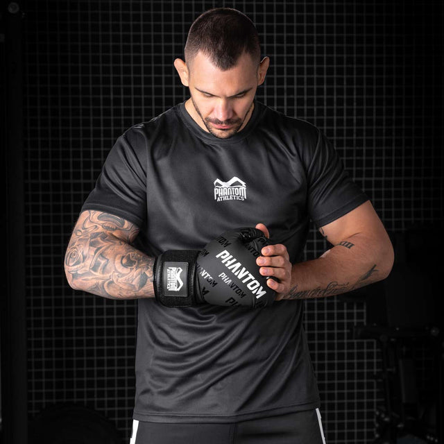 Guantes de boxeo Phantom Athletics Velcro – Negro/Blanco