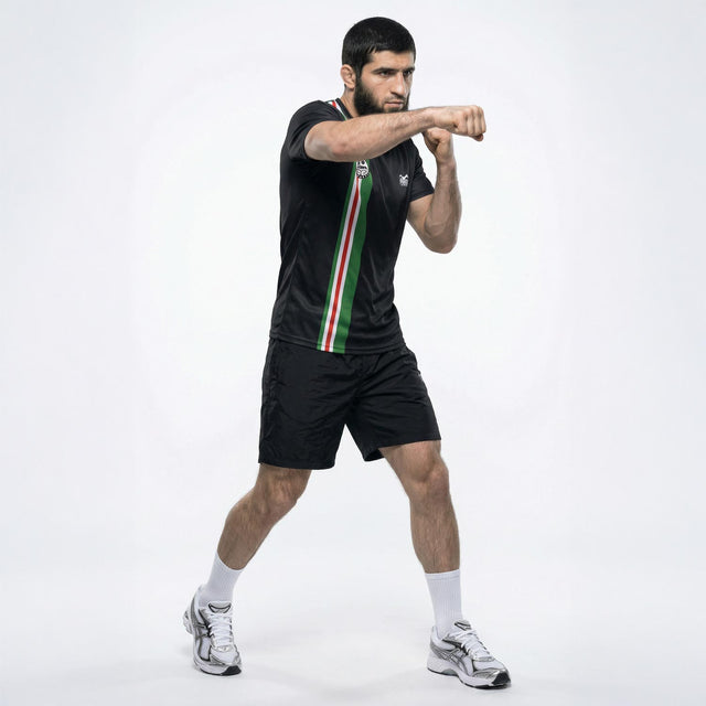 T-shirt da allenamento Phantom Athletics EVO+ Team Chechnya – Nero/Verde