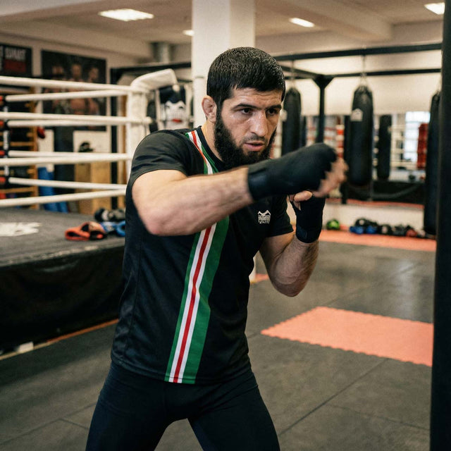 T-shirt da allenamento Phantom Athletics EVO+ Team Chechnya – Nero/Verde