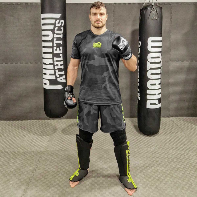 Tréninkové tričko Phantom Athletics EVO Neon – Černá Camo/Neon