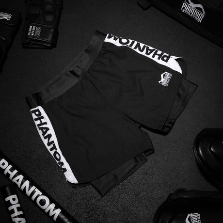 Kompresní kraťasy Phantom Athletics Fusion 2in1 Apex – Černé