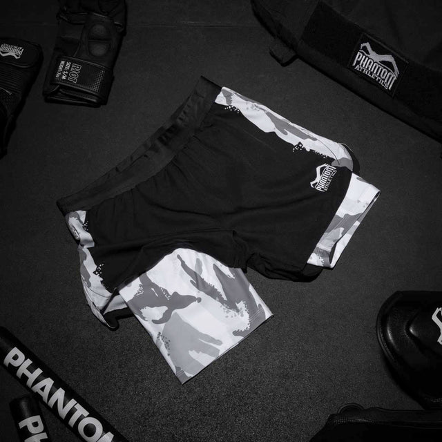 Phantom Athletics MMA-shorts Fusion 2in1 Warfare – Urban Camo