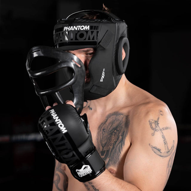 Kask bokserski Phantom Athletics Apex Cage – Czarny
