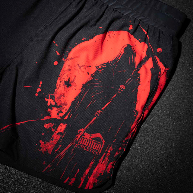 Pantalones de MMA Phantom Athletics Fusion-R Reaper – Negro/Rojo