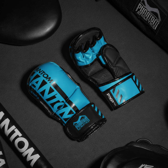 Rękawice MMA Phantom Athletics APEX – Neon Niebieski