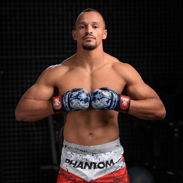 MMA sparingové rukavice Phantom Athletics Muay Thai – Modré