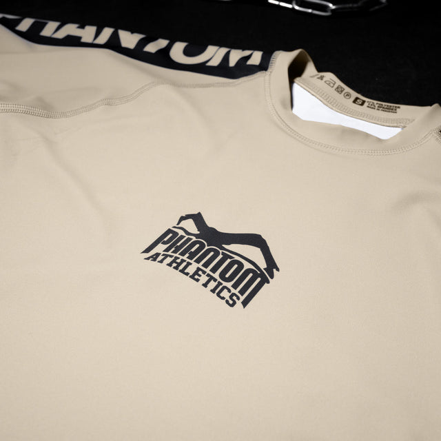 Phantom Athletics Rashguard EVO Apex Korte Mouwen – Sand