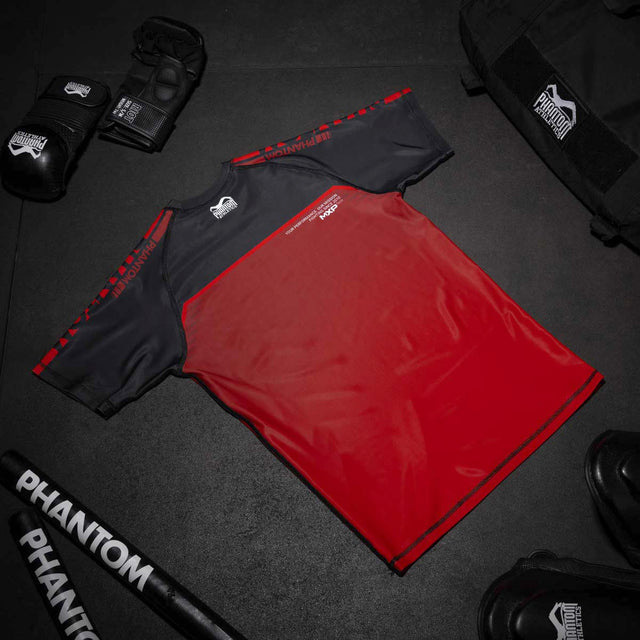 Rashguard Phantom Athletics EVO Apex Krótki Rękaw – Czerwony