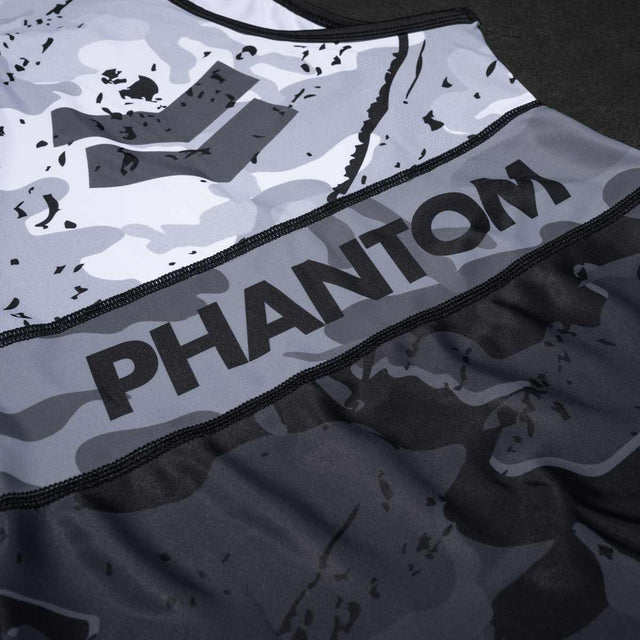Zápasnické tílko Phantom Athletics Delta – Bílá/Šedá/Černá