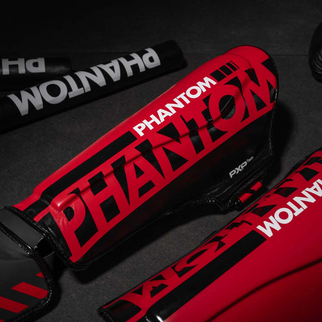 Phantom Athletics Skinnebensbeskyttere APEX Striking – Rød