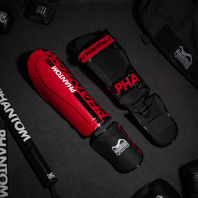 Phantom Athletics Skinnebensbeskyttere APEX Striking – Rød