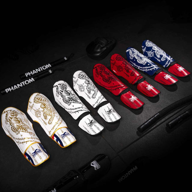 Phantom Athletics Shin Guards Muay Thai – White