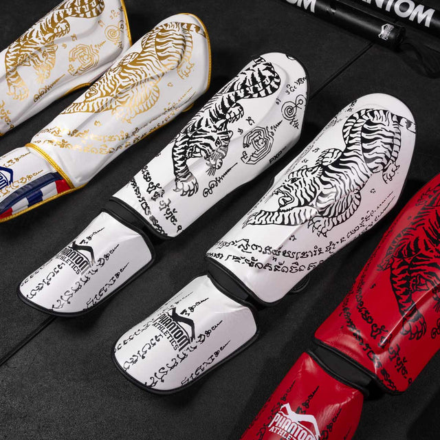Phantom Athletics Shin Guards Muay Thai – White