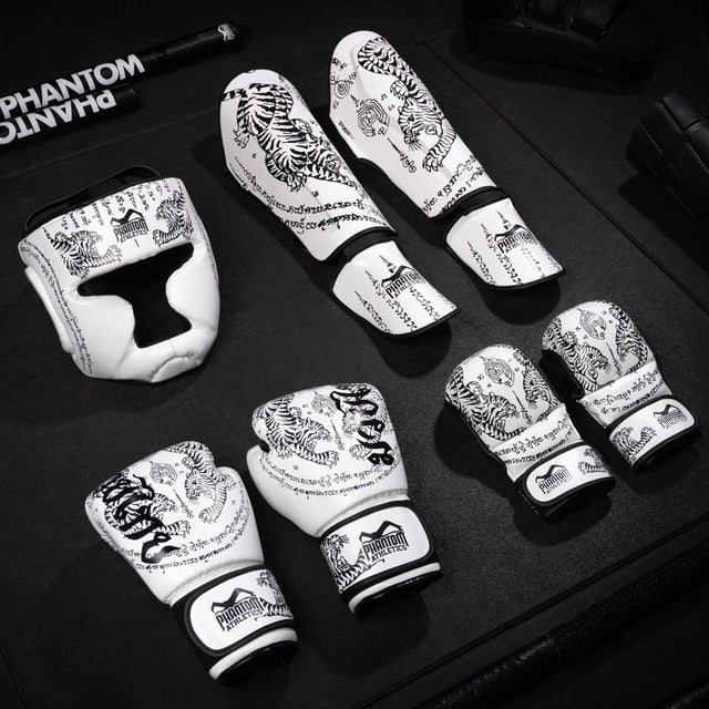 Phantom Athletics Shin Guards Muay Thai – White