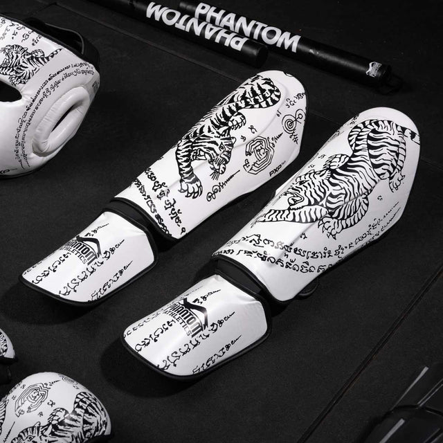 Phantom Athletics Shin Guards Muay Thai – White