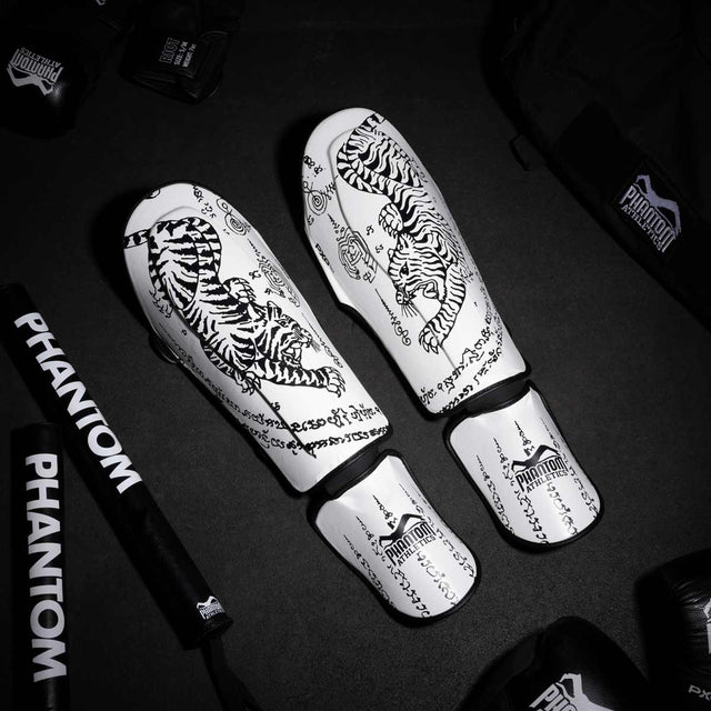 Phantom Athletics Shin Guards Muay Thai – White